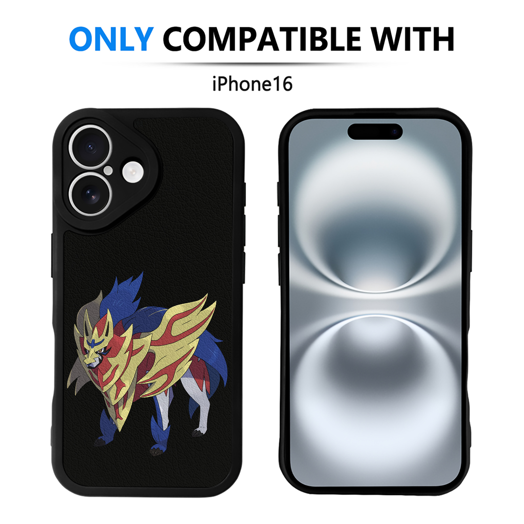 （画像用） ポケットモンスター Pokémon 【iPhone 16シリーズ対応】シリコンスマホケース（レザー調） 材質：シリコン